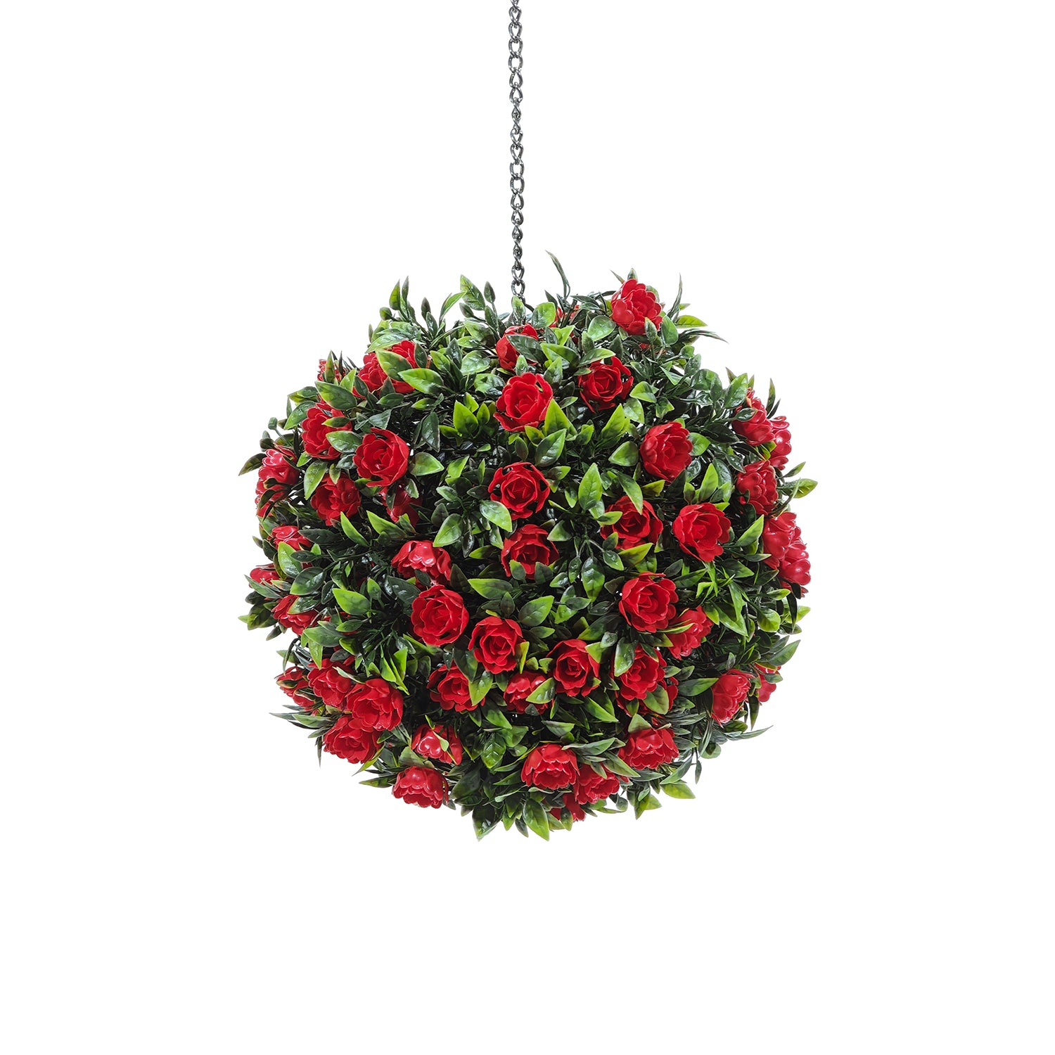 VESTIAMO CASA - Pianta artificiale Bosso con Rose Bianche diametro 23 cm