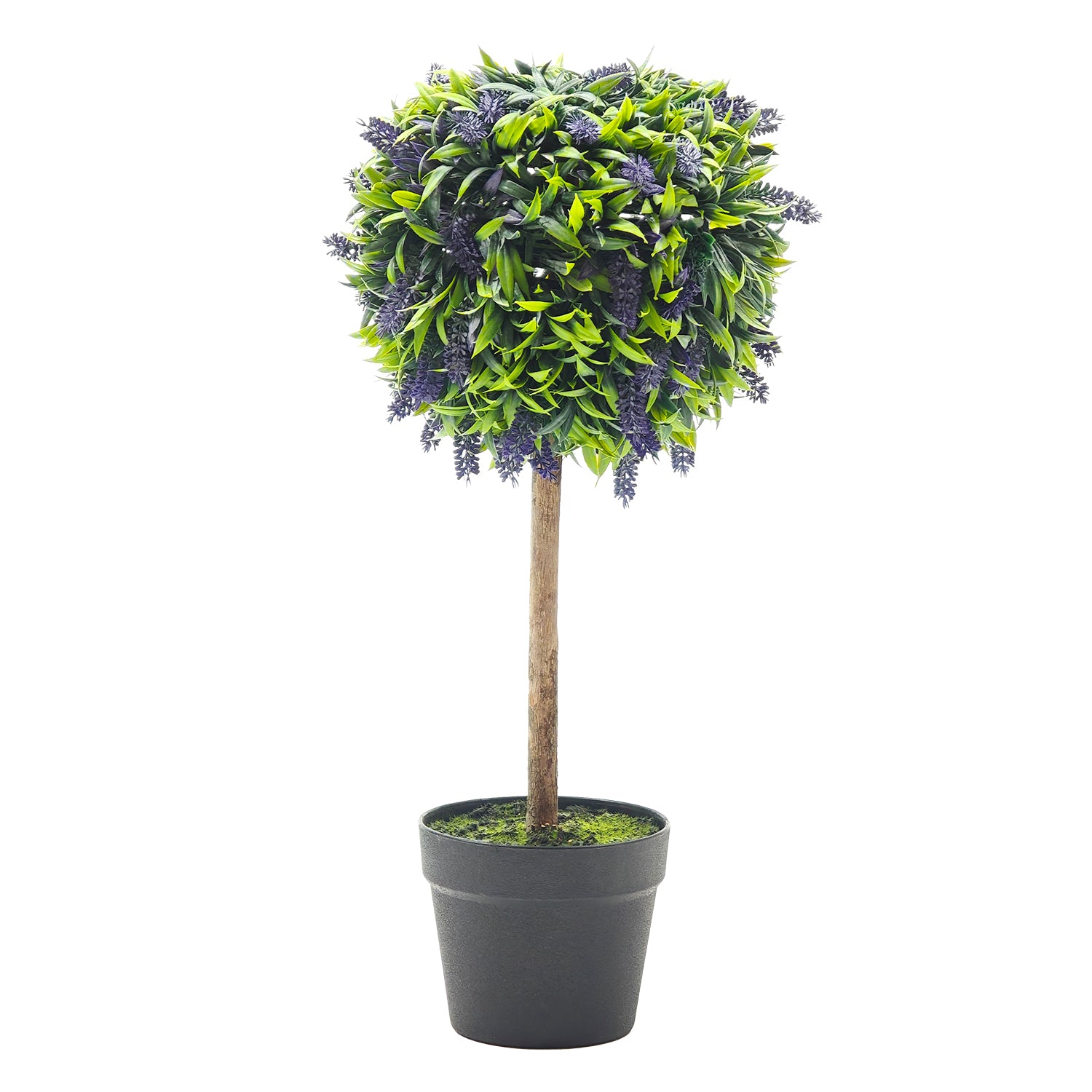 VESTIAMO CASA - Pianta Artificiale Topiary Lavanda in vaso - h60 cm diametro 25 cm
