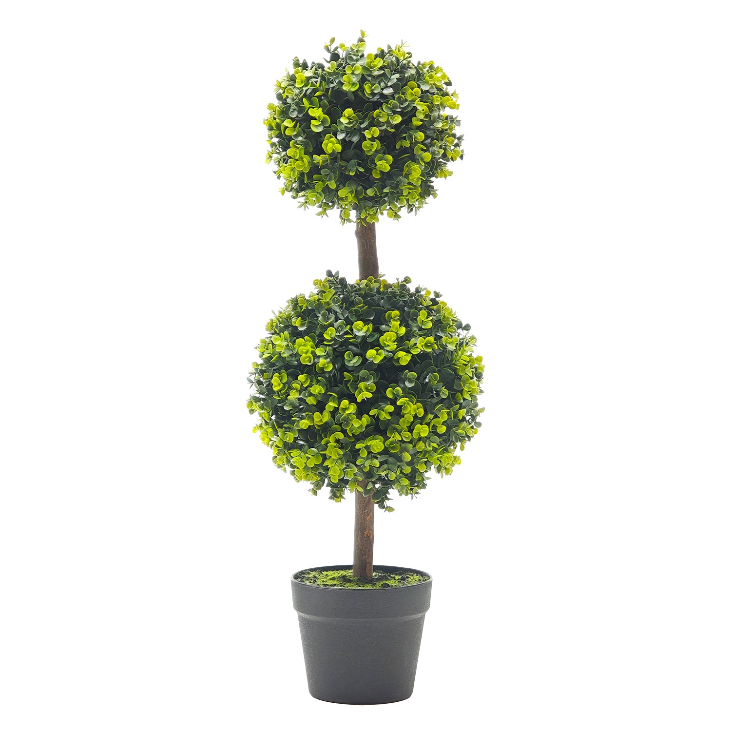 VESTIAMO CASA - Pianta Artificiale Bosso Doppia Sfera in vaso - h70 cm diametro 25 cm