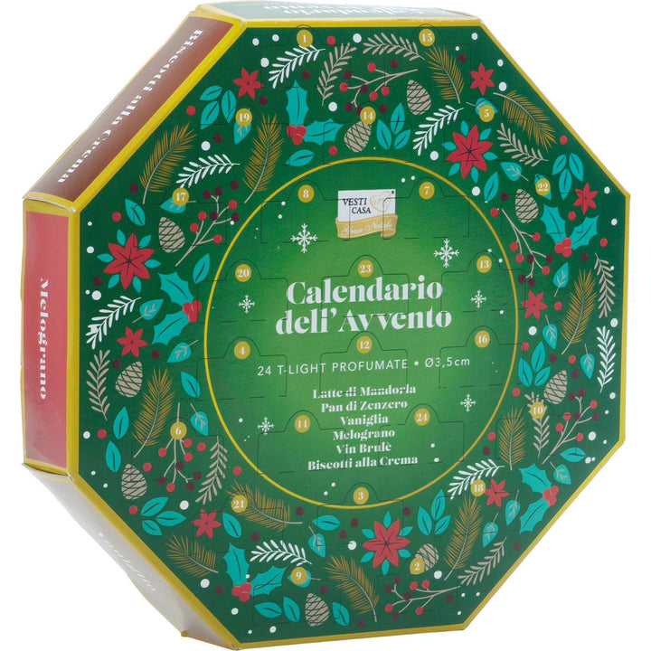 VESTIAMO CASA GRAN NATALE - Calendario dell’Avvento con 24 Candele Profumate