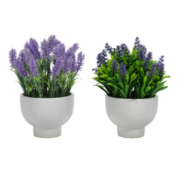 VESTIAMO CASA - Pianta artificiale Lavanda in vaso - h25 cm x diametro 13 cm