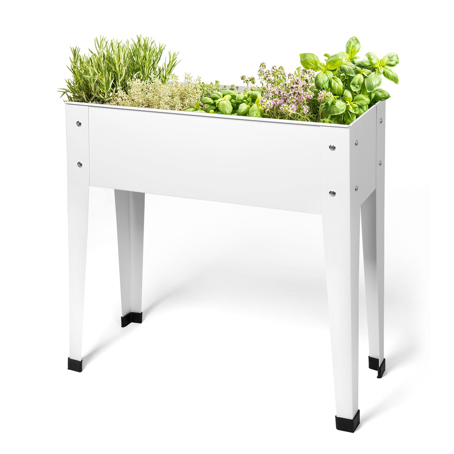 VESTIAMO CASA GIARDINO - Fioriera Rettangolare rialzata Bianca - h61x61x21 cm