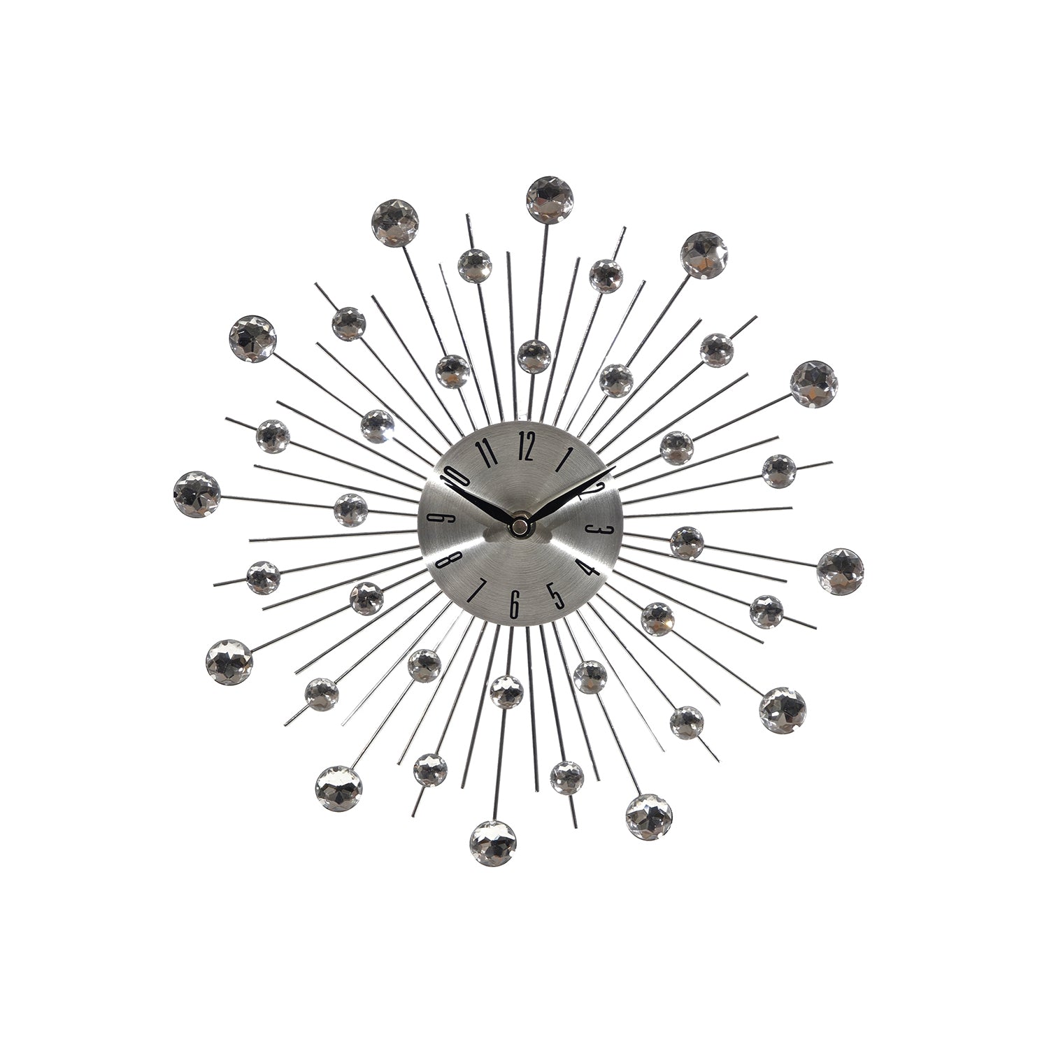 VESTIAMO CASA - Orologio da Parete Decorativo con dettagli effetto Cristallo diametro 32 cm