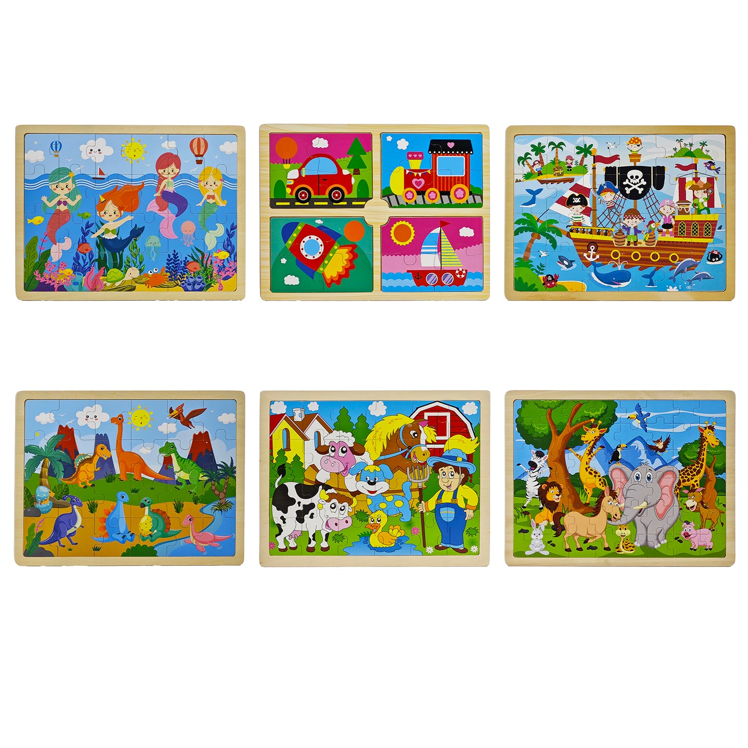 TU GIOCHI - Puzzle Evolutivo in Legno 16/24 Pezzi Woodworld