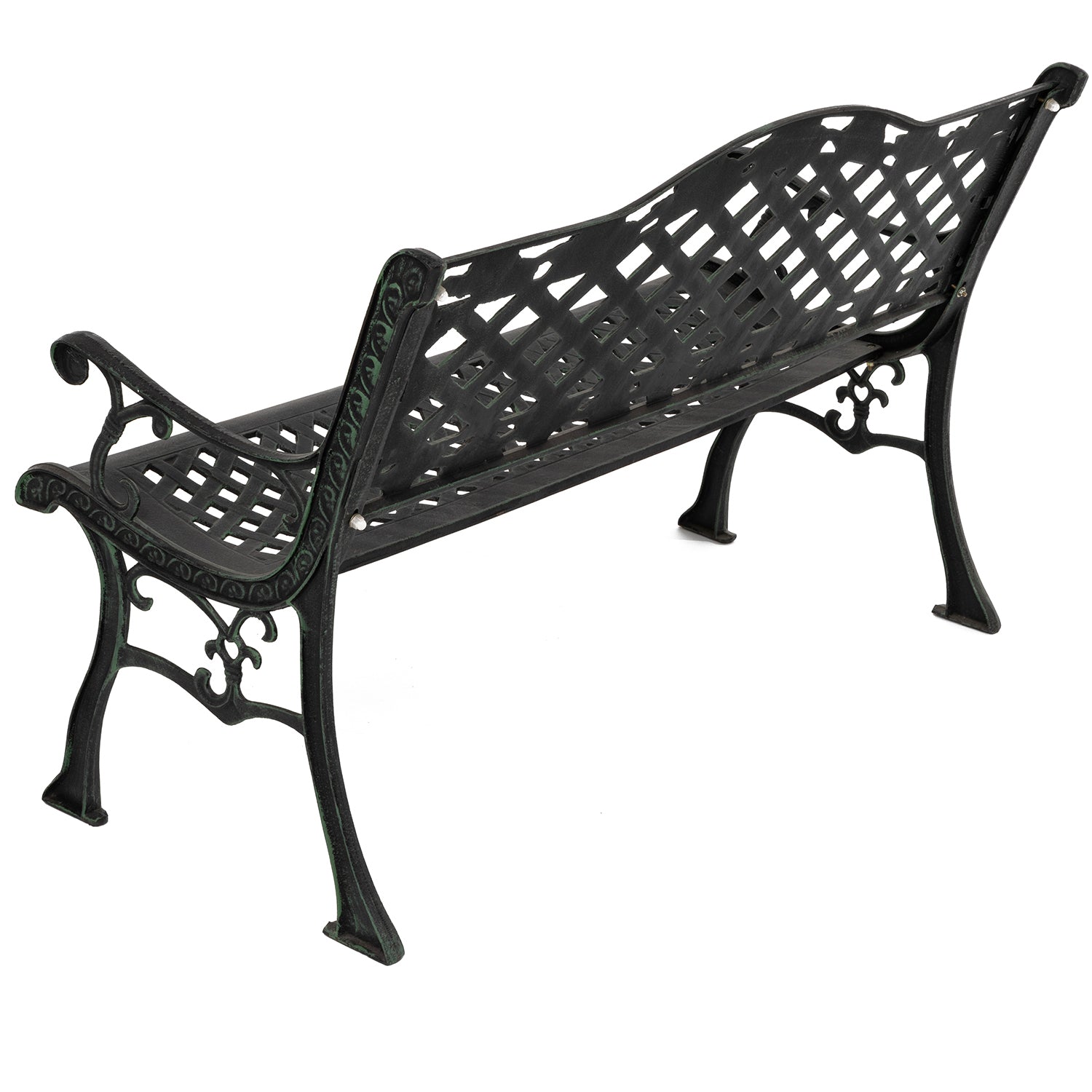 VESTIAMO CASA GIARDINO - Panchina 2 posti in ghisa con braccioli - h85x128x63 cm