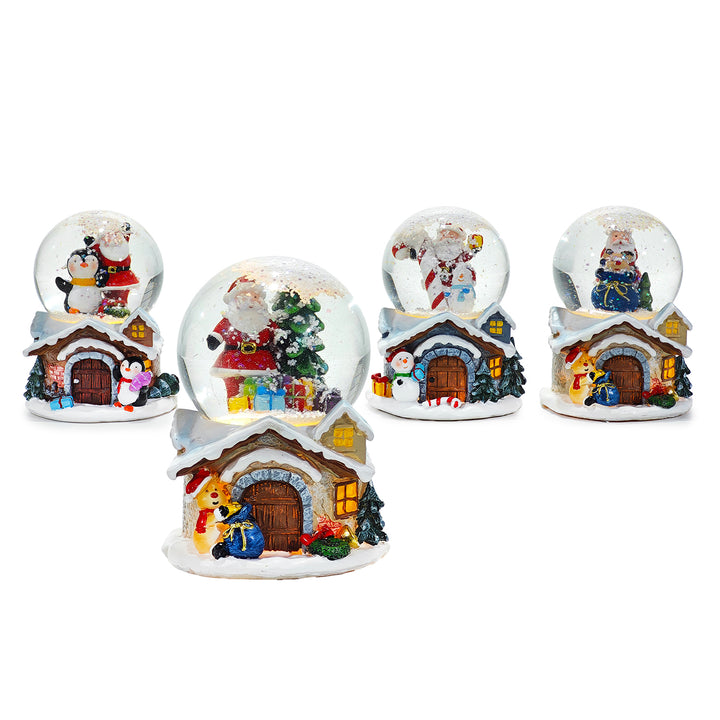 VESTIAMO CASA GRAN NATALE - Sfera Natalizia Luminosa con Effetto Neve h10,5 cm