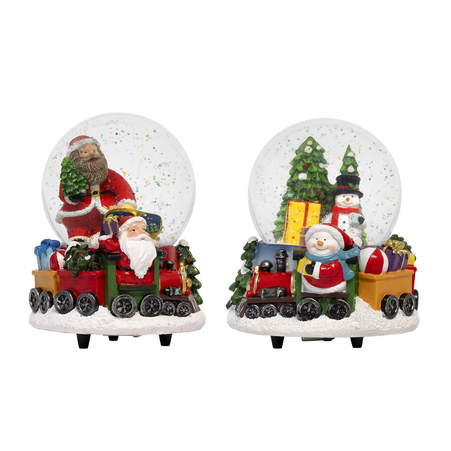 VESTIAMO CASA GRAN NATALE - Carillon Sfera Natalizia Musicale con Neve h14,5 cm