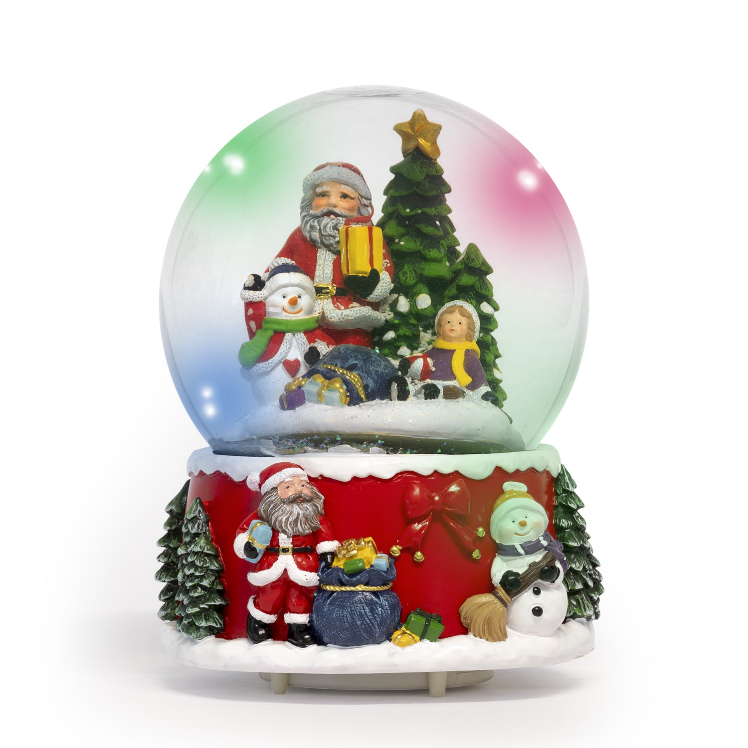 VESTIAMO CASA GRAN NATALE - Sfera Natalizia Musicale Luminosa con Neve h22,5 cm