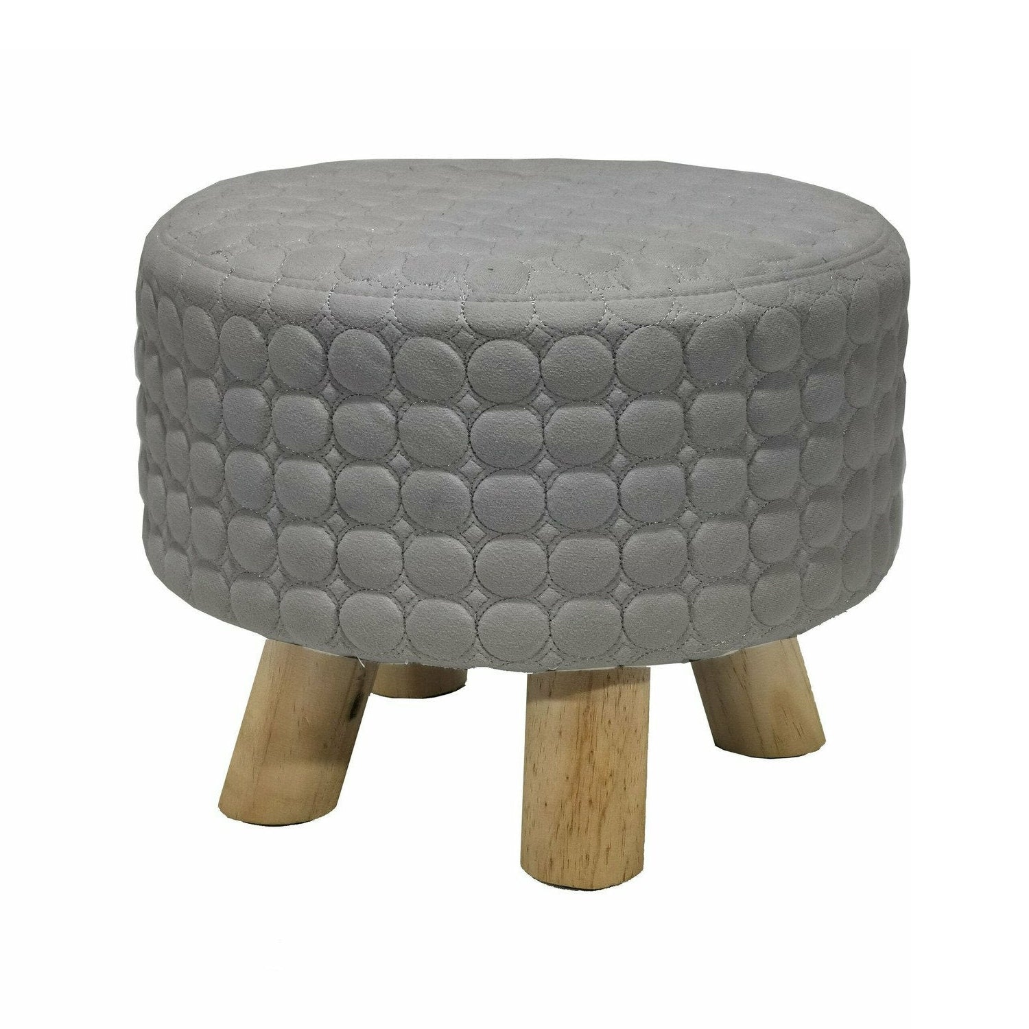 VESTIAMO CASA - Pouf tondo Grigio - h24 cm diametro 28 cm