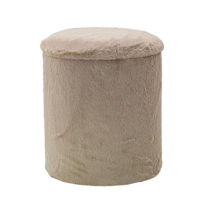 VESTIAMO CASA - Pouf Contenitore Apribile Tortora - h38 cm diametro 32 cm