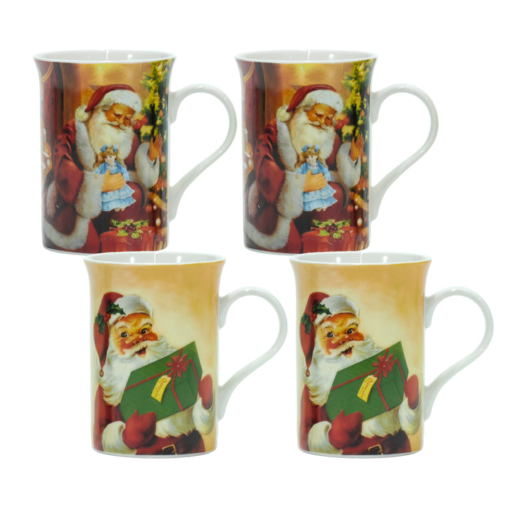 VESTIAMO CASA GRAN NATALE - Set 2 Tazze Natalizie Decoro Babbo Natale 32 cl