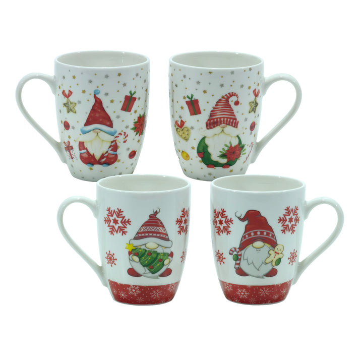 VESTIAMO CASA GRAN NATALE - Set 2 Tazze Natalizie Decoro Gnomo 36 cl