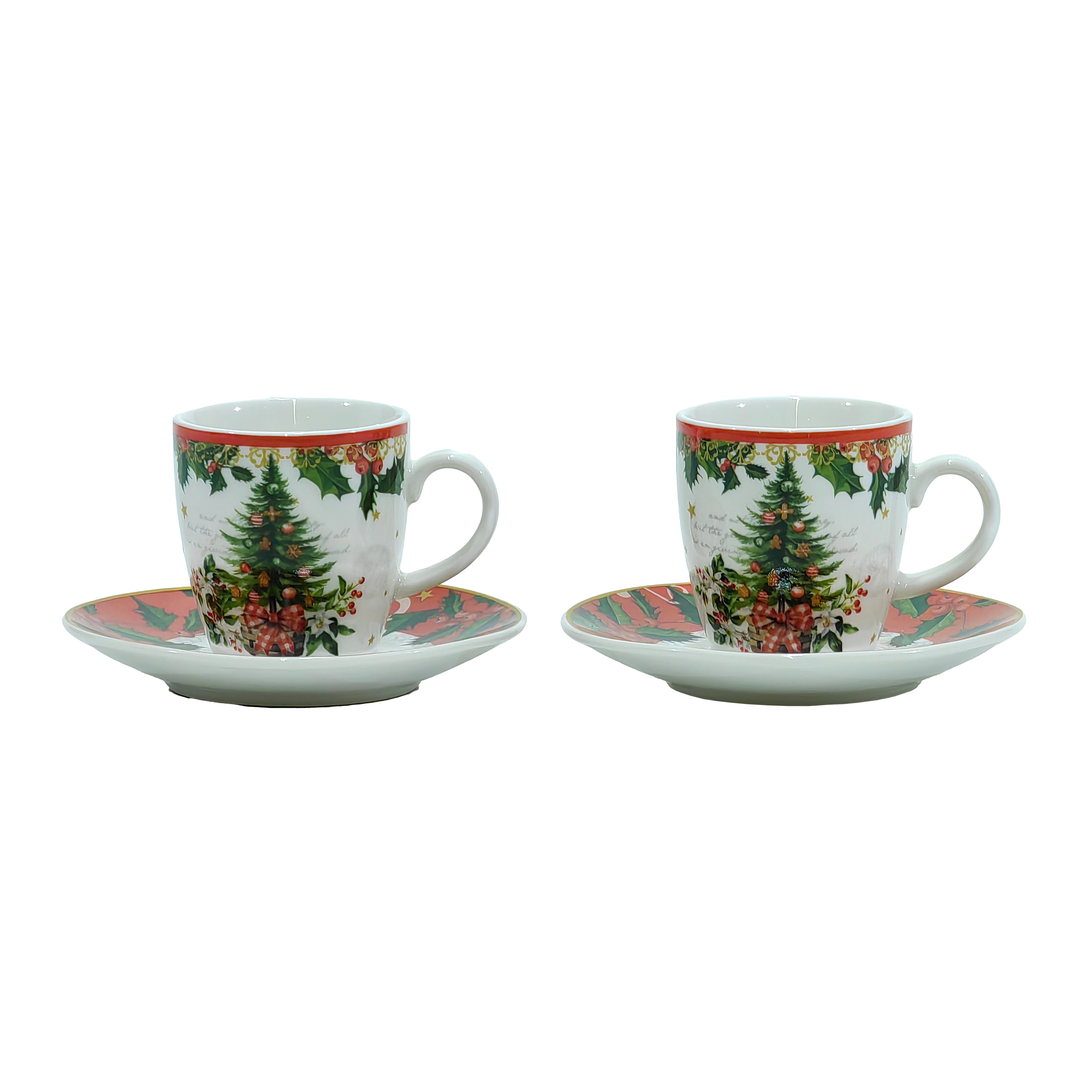VESTIAMO CASA GRAN NATALE - Set 2 Tazzine Natalizie 8 cl