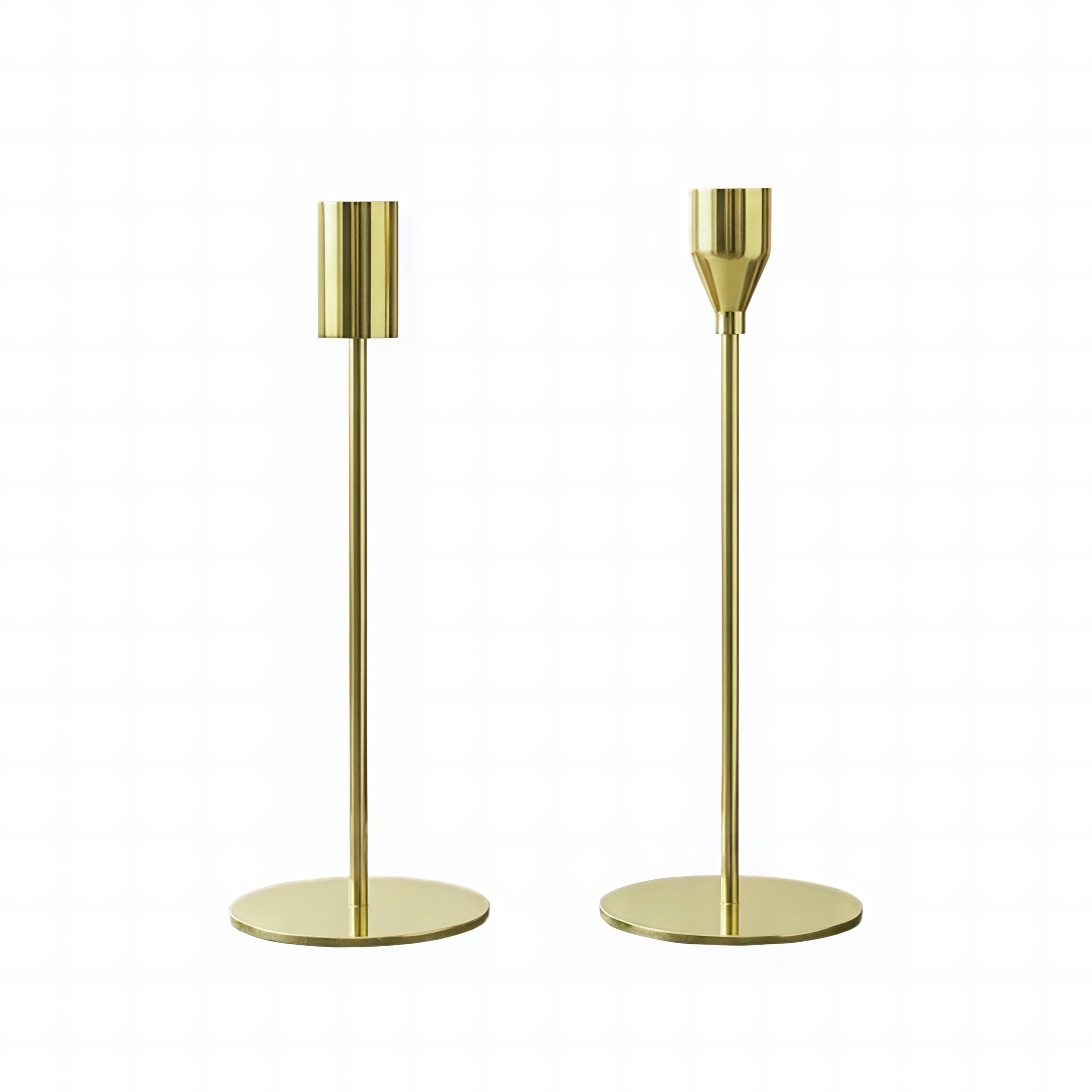 VESTIAMO CASA - Portacandela in Metallo Oro h22 cm diametro 8 cm