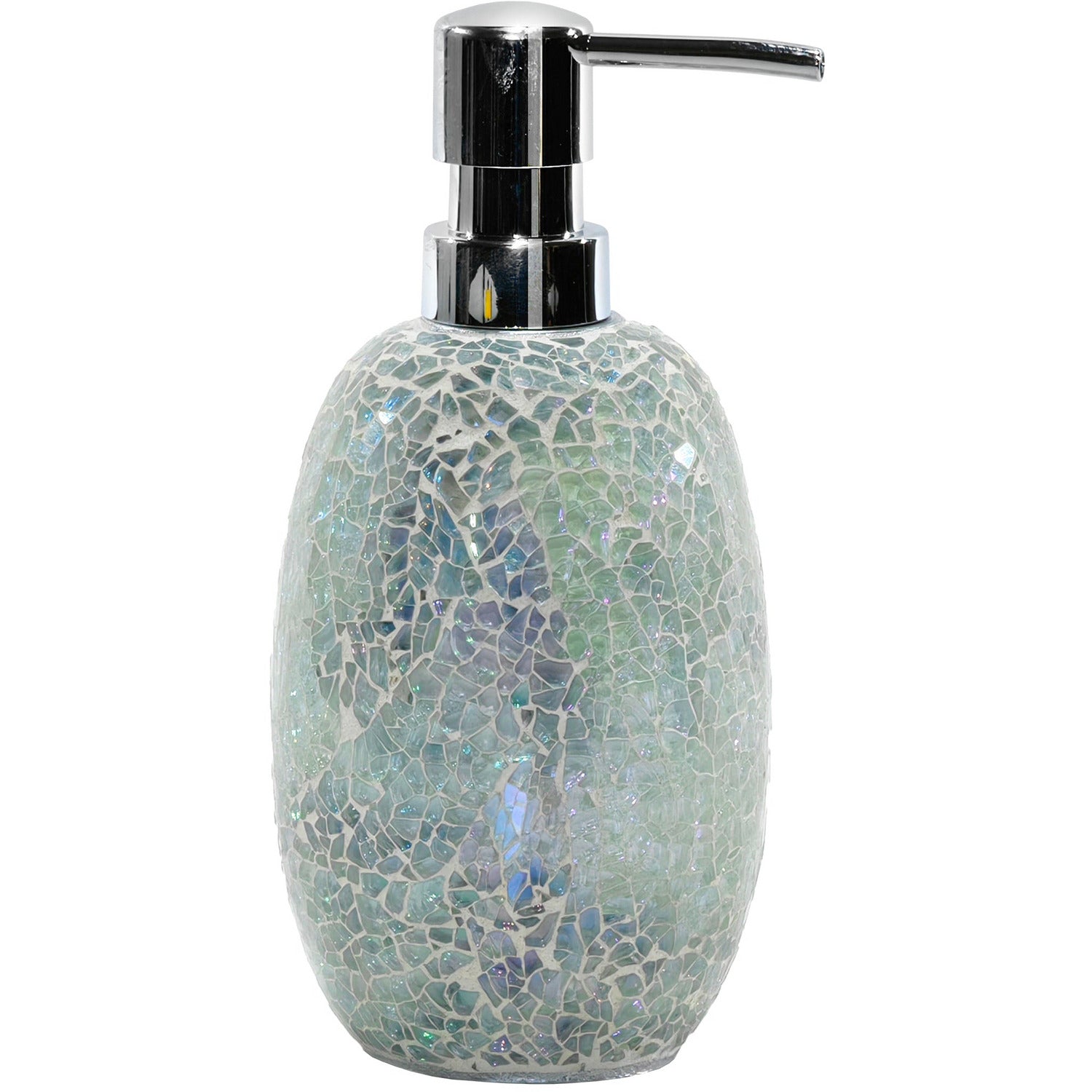 VESTIAMO CASA - Dispenser per sapone effetto mosaico silver - 400ml