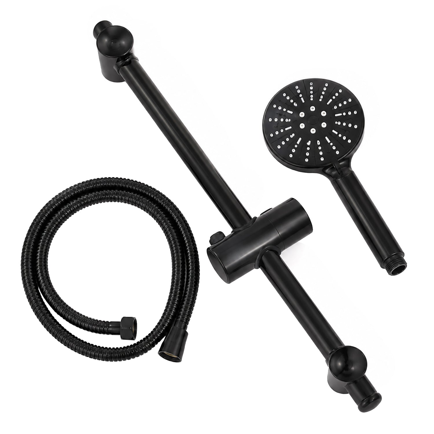 VESTIAMO CASA - Set Doccia con Saliscendi Blackjet – 3 Getti, con Doccetta e Flessibile da 1,5 m