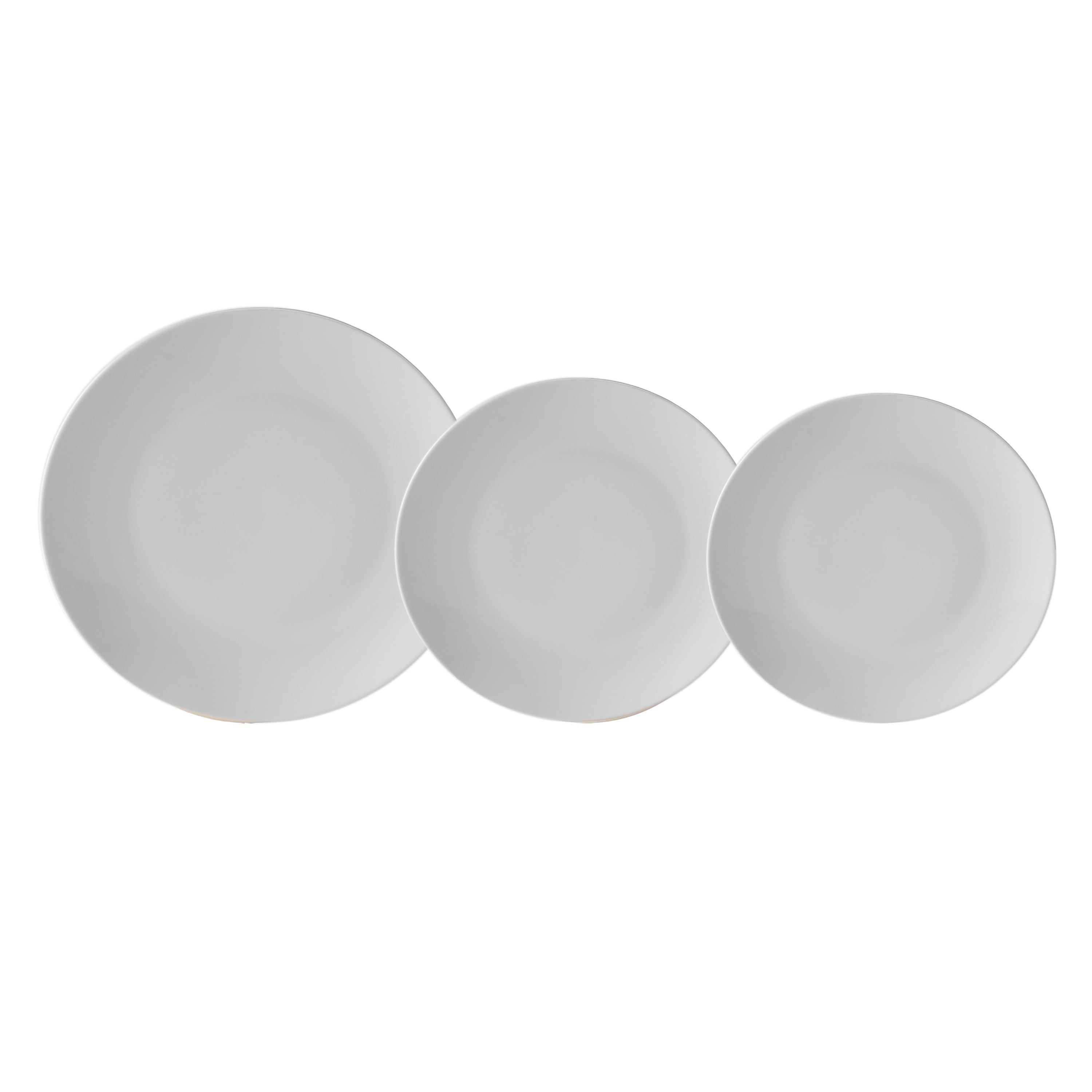 GUSTO CASA - Servizio di piatti in Porcellana Blanco Round 12 pezzi