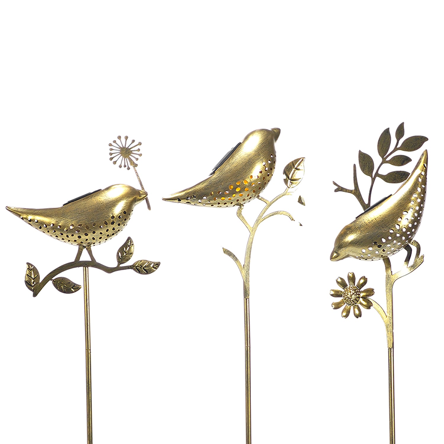 DICTROLUX - Lampada Solare Led da giardino Uccellino Decorativo h80 cm
