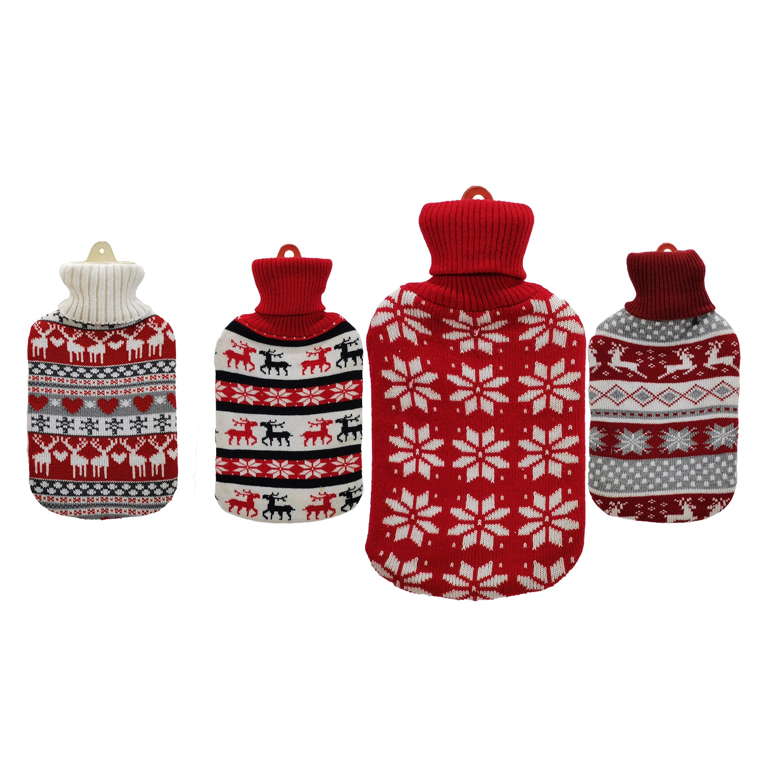 VESTIAMO CASA GRAN NATALE - Borsa Acqua Calda con Cover Natalizia in Maglia 2 Litri
