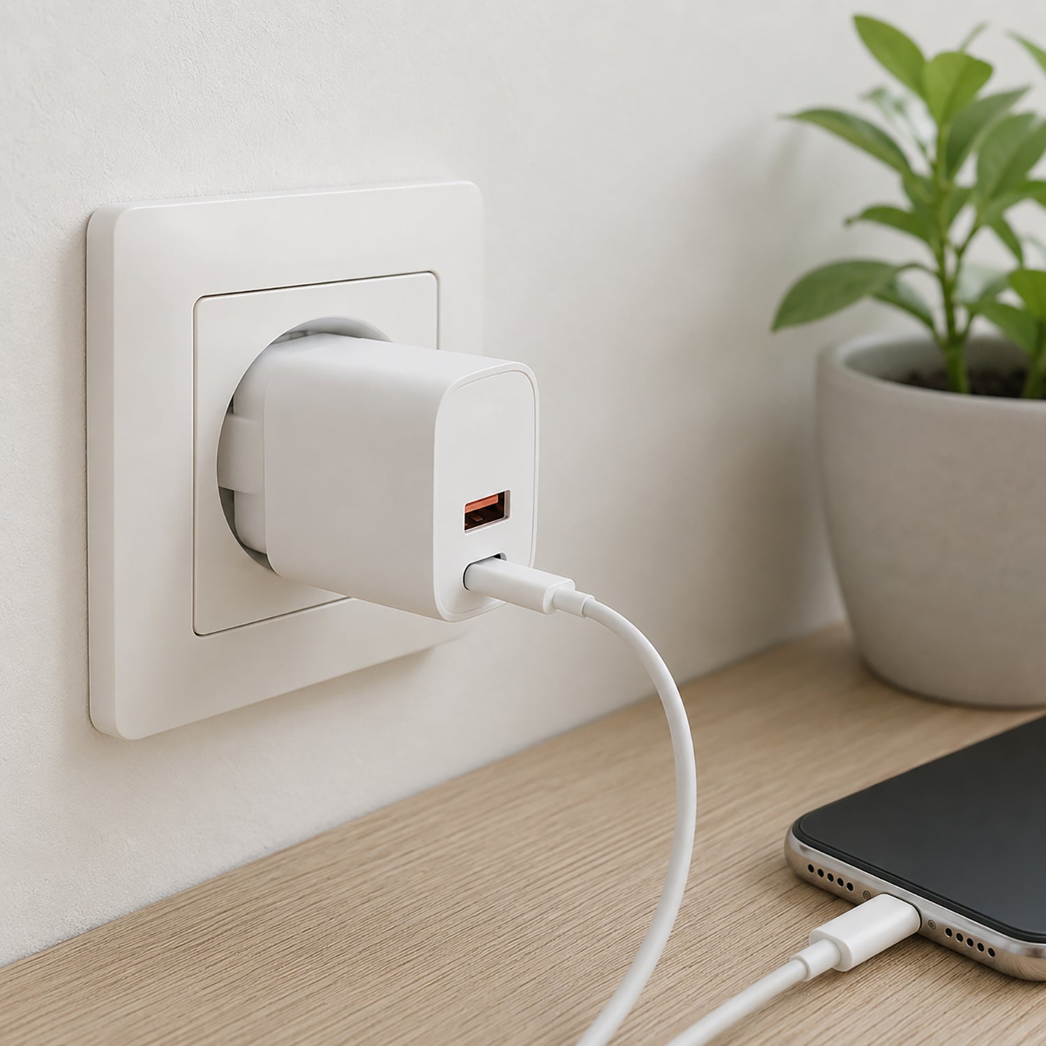 DICTROLUX - Adattatore Ricarica Rapida USB-C + USB-A 30 Watt