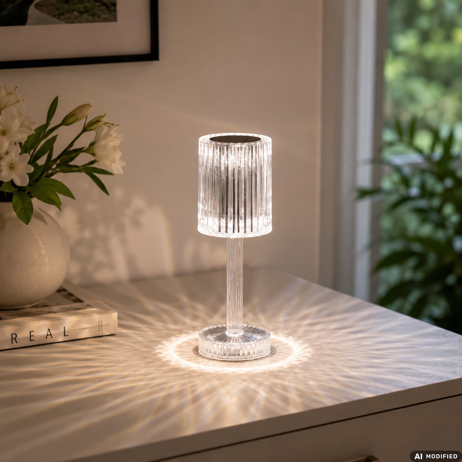 DICTROLUX - Lampada Touch Venere LED Trasparente Ricaricabile 1 Watt