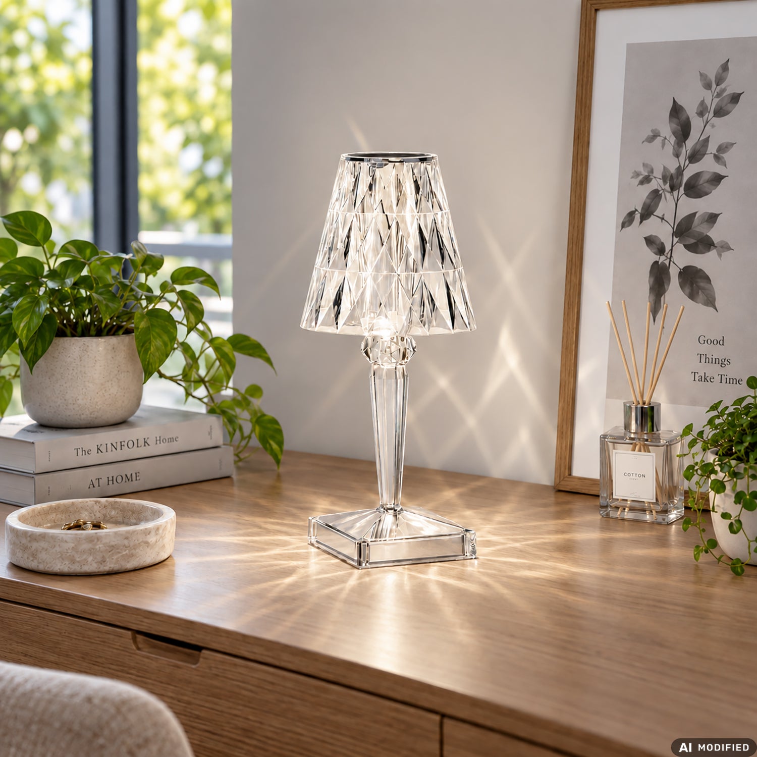 DICTROLUX - Lampada Touch Ricaricabile Elysia LED Trasparente 1 Watt