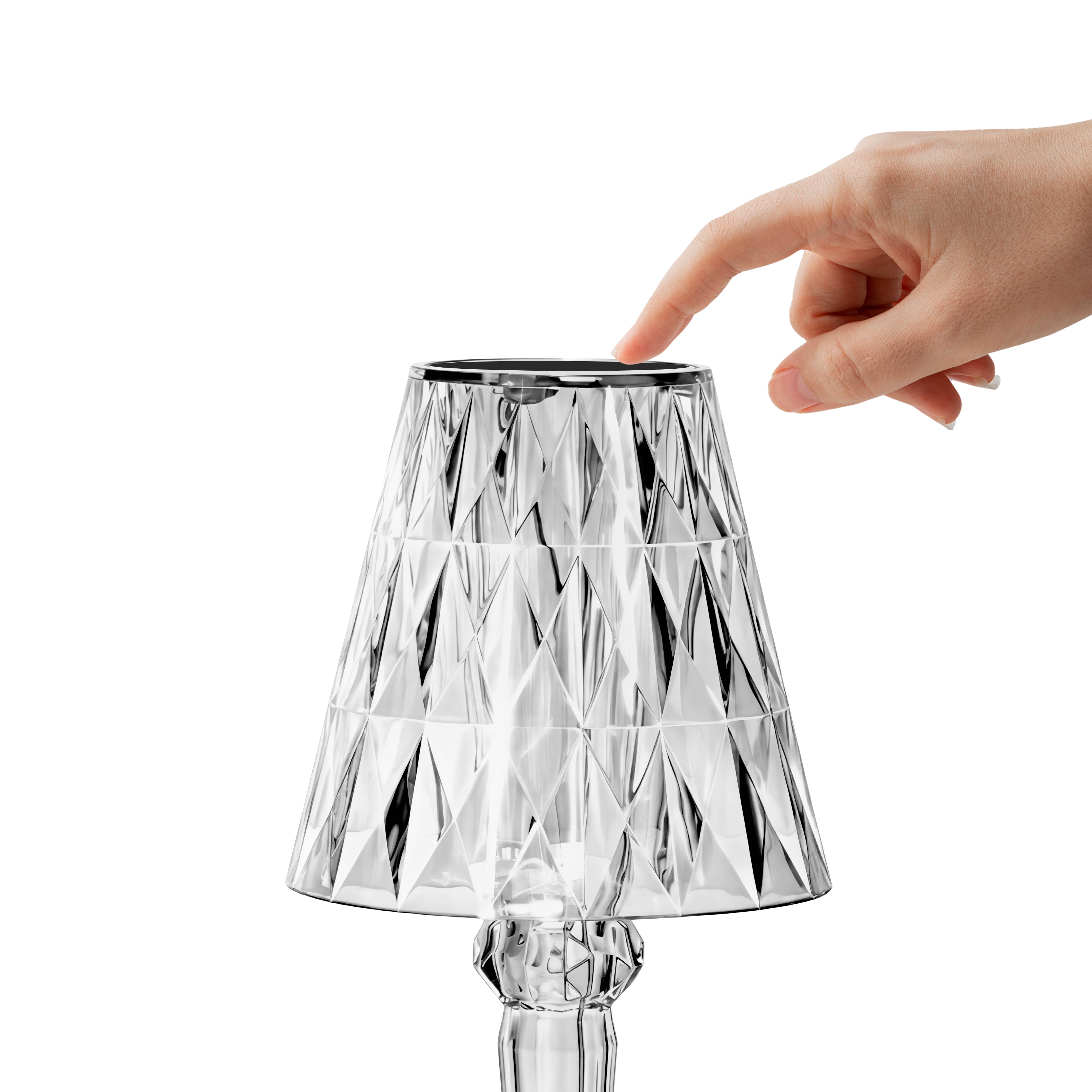 DICTROLUX - Lampada Touch Ricaricabile Elysia LED Trasparente 1 Watt