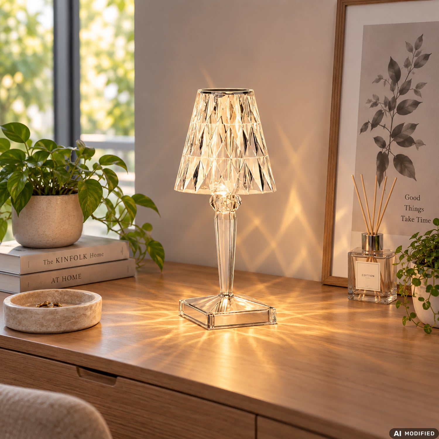 DICTROLUX - Lampada Touch Ricaricabile Elysia LED Trasparente 1 Watt