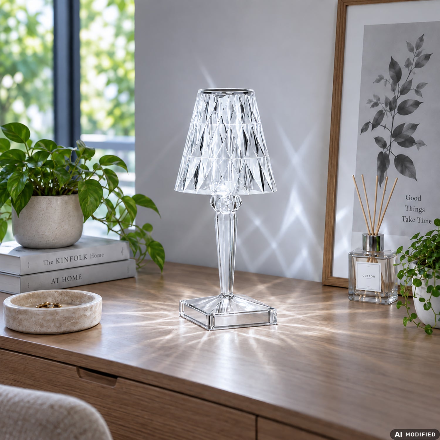 DICTROLUX - Lampada Touch Ricaricabile Elysia LED Trasparente 1 Watt