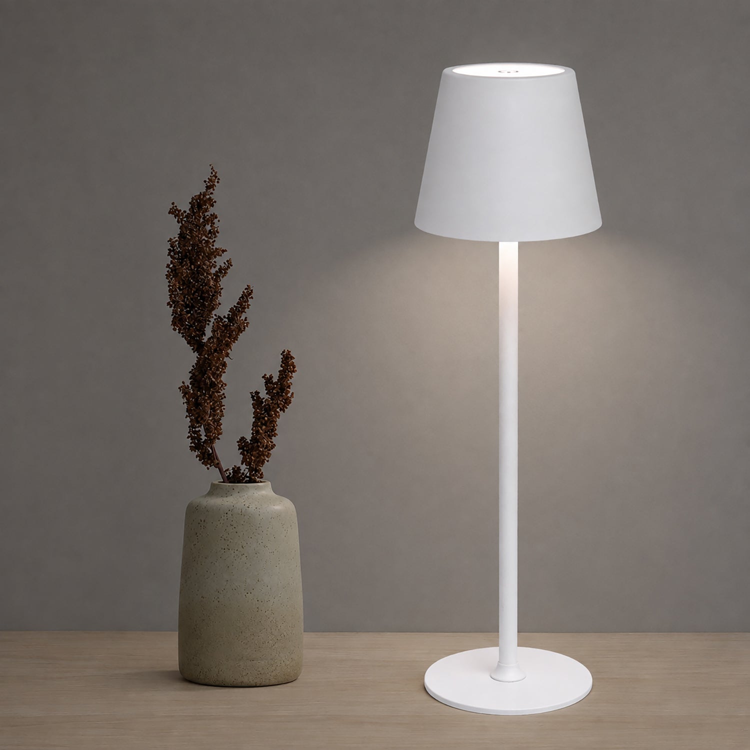 DICTROLUX - Lampada da Tavolo LED Penelope Touch White Dimmerabile Cordless USB