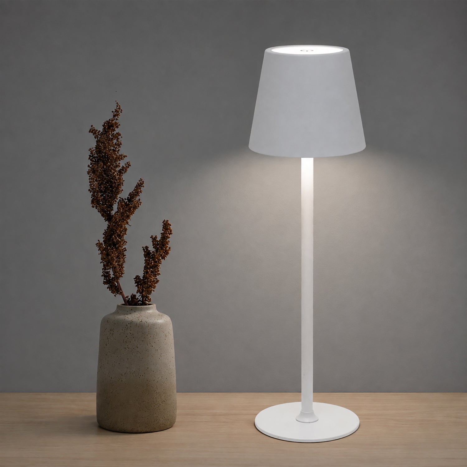 DICTROLUX - Lampada da Tavolo LED Penelope Touch White Dimmerabile Cordless USB