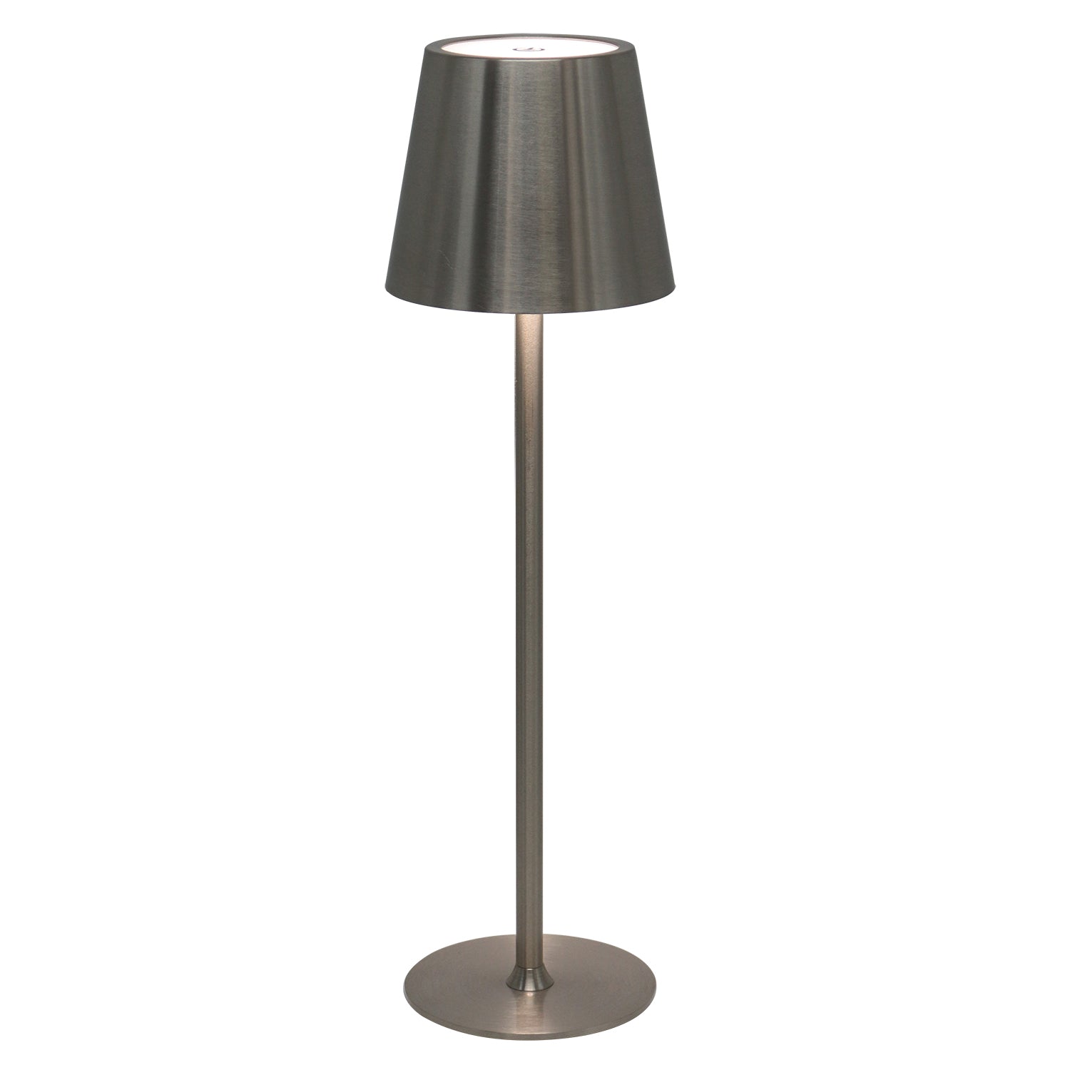 DICTROLUX - Lampada da Tavolo LED Penelope Touch Silver Dimmerabile Cordless USB
