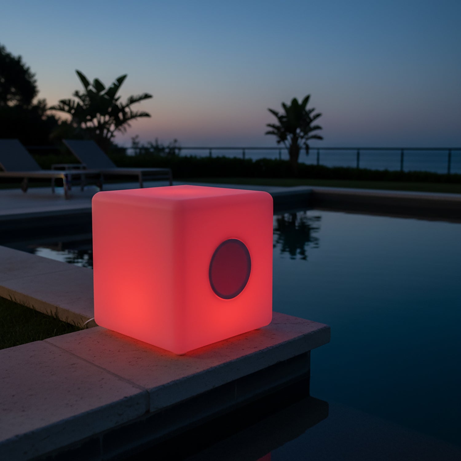 DICTROLUX - Lampada LED Ricaricabile Multicolor con Speaker Bluetooth MooNy 20x20 cm