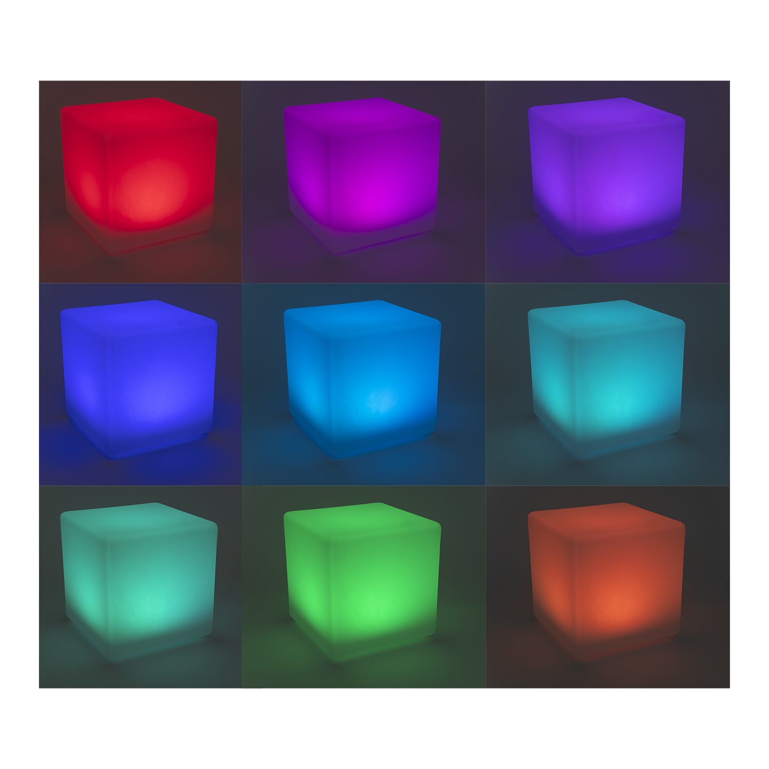 DICTROLUX - Lampada Solare Led Multicolor da esterno con telecomando MooNy 20x20 cm