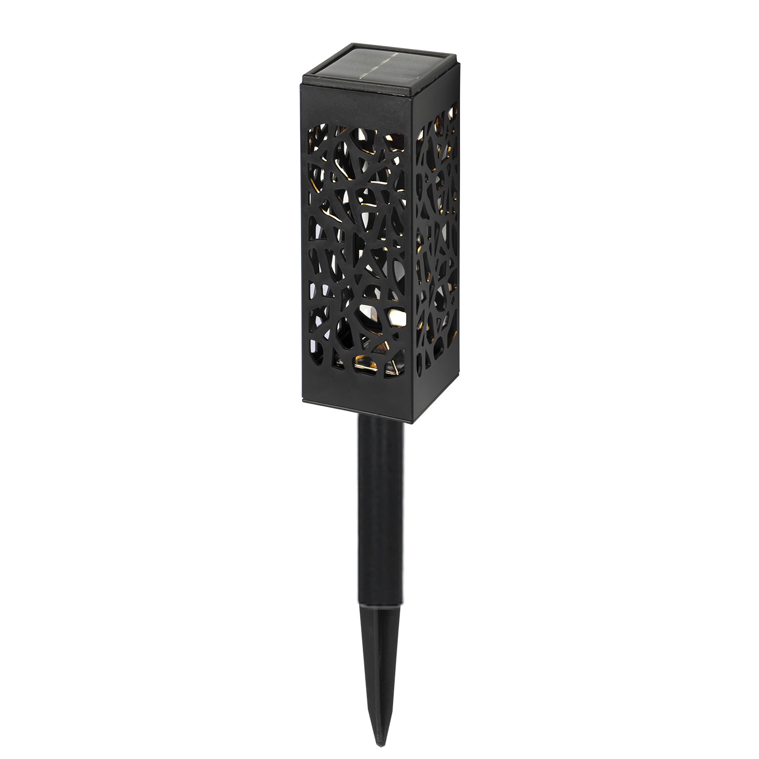 DICTROLUX - Lampada Solare LED da giardino con Picchetto Estendibile Luce Calda h37/28 cm