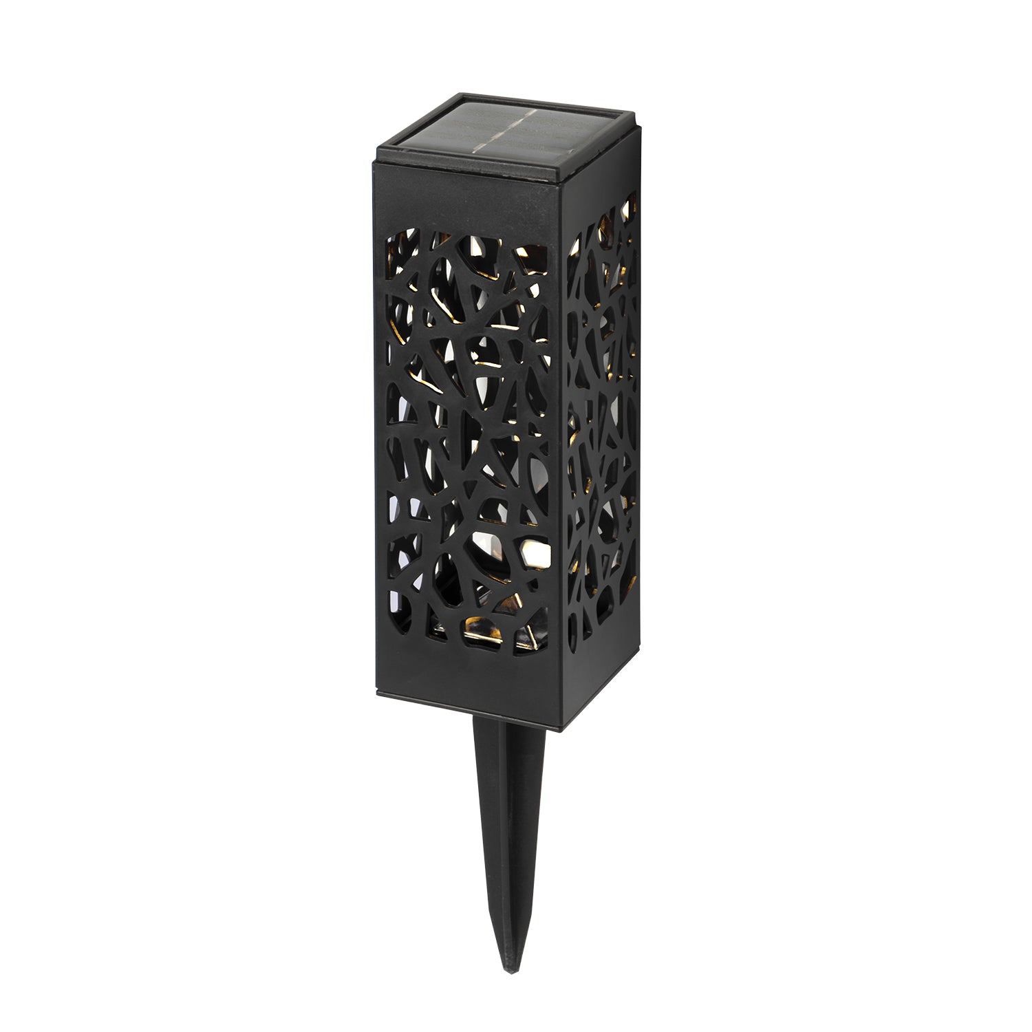 DICTROLUX - Lampada Solare LED da giardino con Picchetto Estendibile Luce Calda h37/28 cm