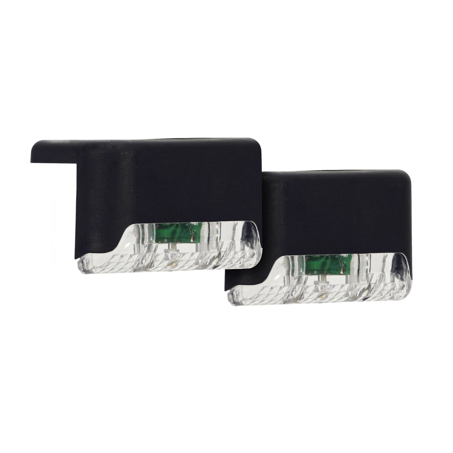 DICTROLUX - Set 2 Lampade Solari LED da giardino Luce Calda - h4,5x8x4,5 cm