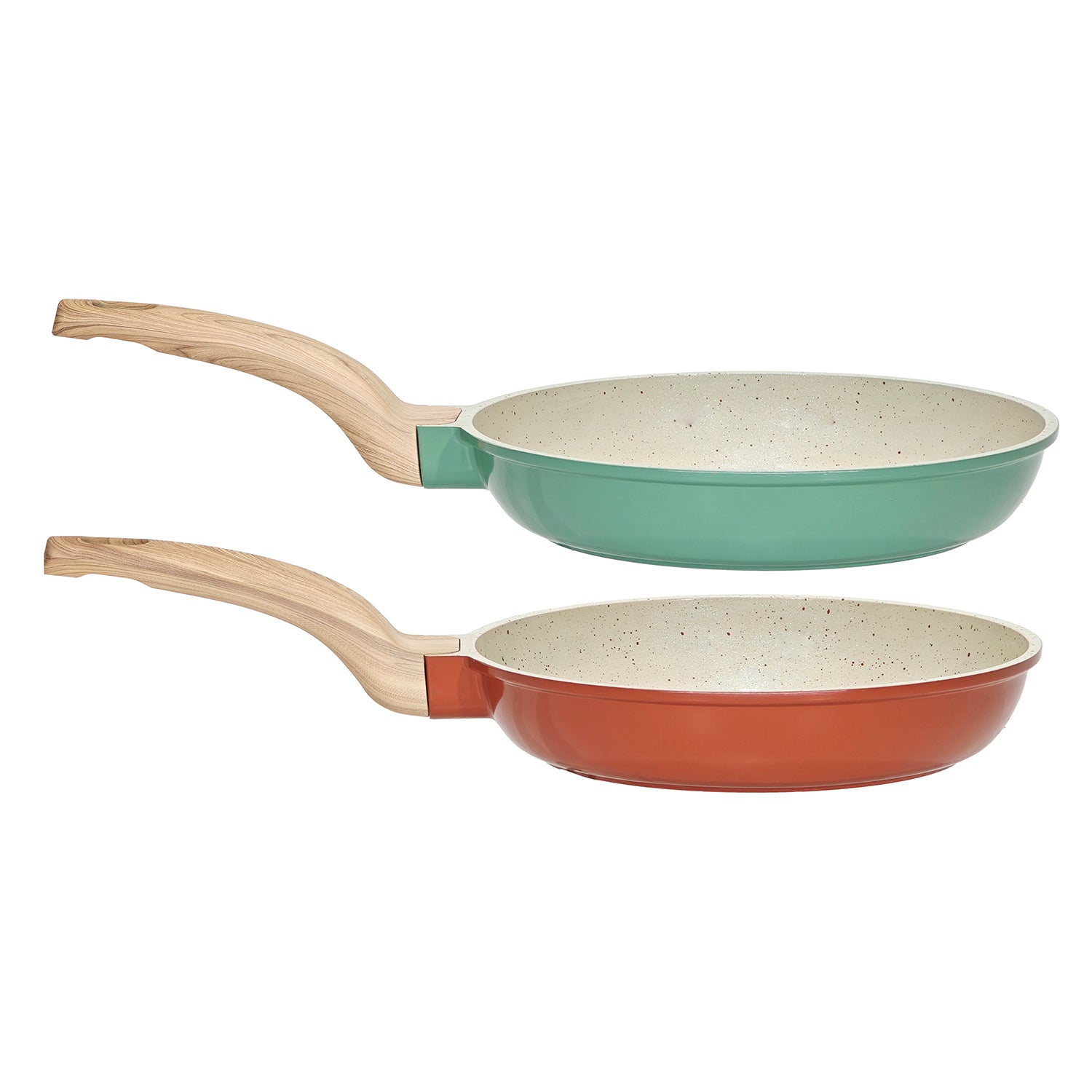 GUSTO CASA - Padella Antiaderente in alluminio pressato Crazy Wood diametro 28 cm