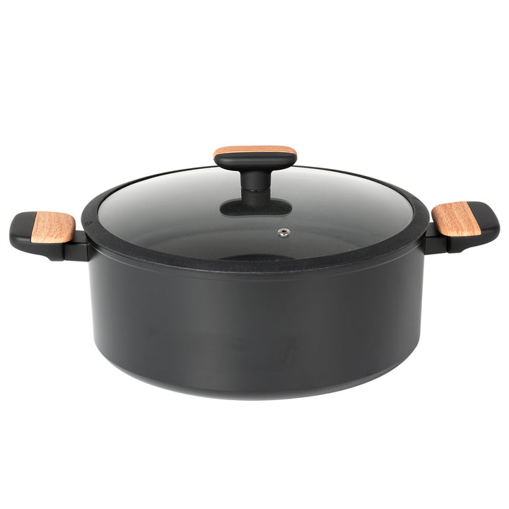 GUSTO CASA - Casseruola in alluminio forgiato con coperchio Linea Japan diametro 28 cm