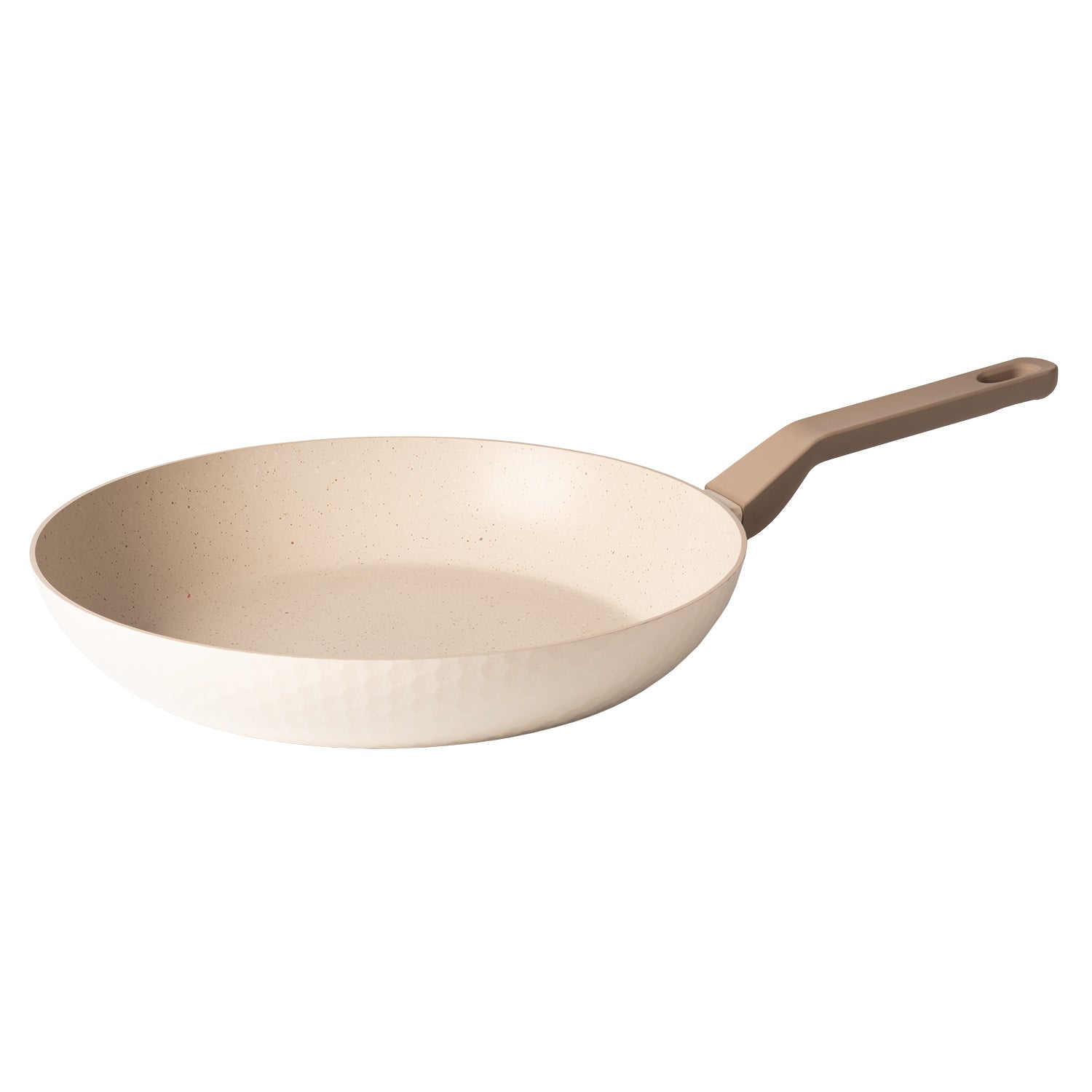 GUSTO CASA - Padella in alluminio pressato Beige Linea Diamante diametro 32 cm