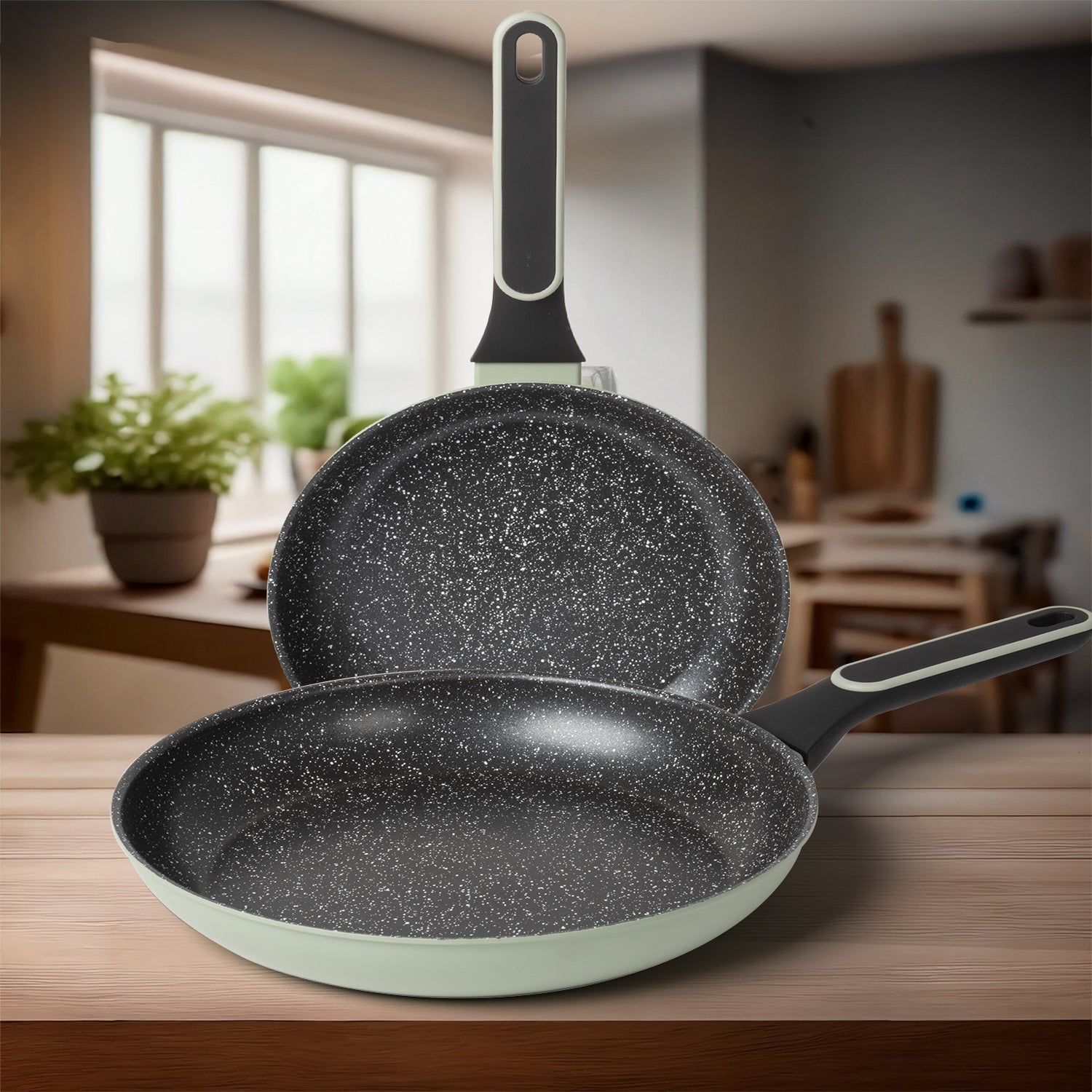 GUSTO CASA - Set 2 Padelle Antiaderenti Zelda diametro 24/28 cm