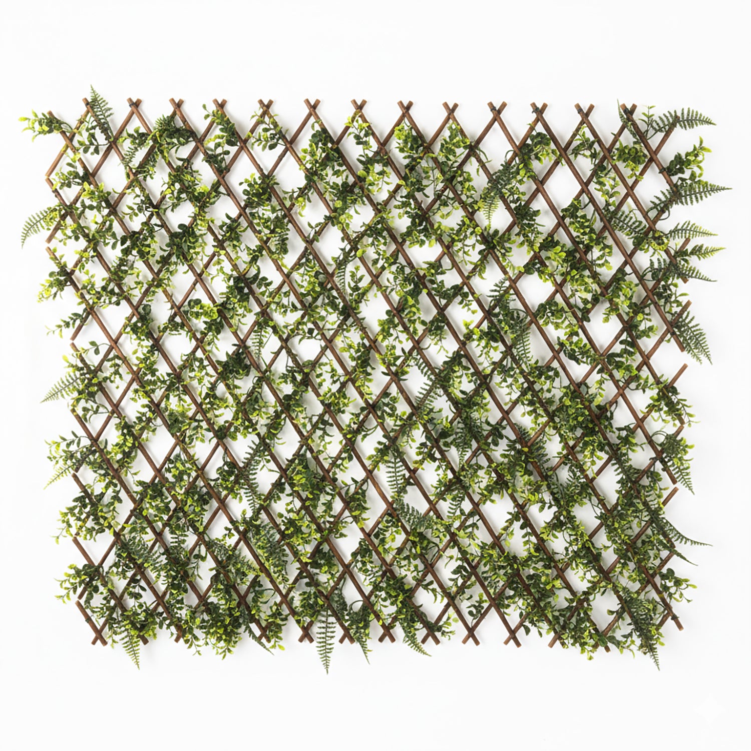 VESTIAMO CASA GIARDINO - Siepe Artificiale Estensibile Foglie di Persia, Eucalipto e Haraella Retrocalla h90x180 cm