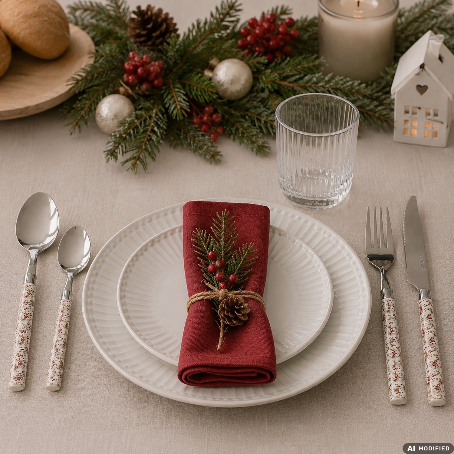 GUSTO CASA - Servizio Posate Natalizio Noel in acciaio inox 16 pezzi