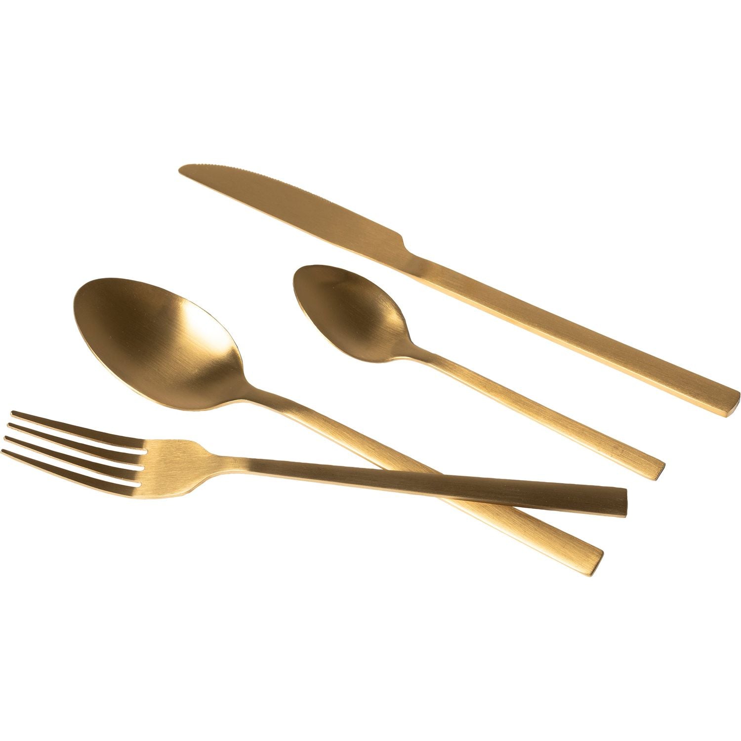 GUSTO CASA - Servizio posate Amaris in acciaio inox Oro Satinato 24 pezzi - Amaris Satin gold