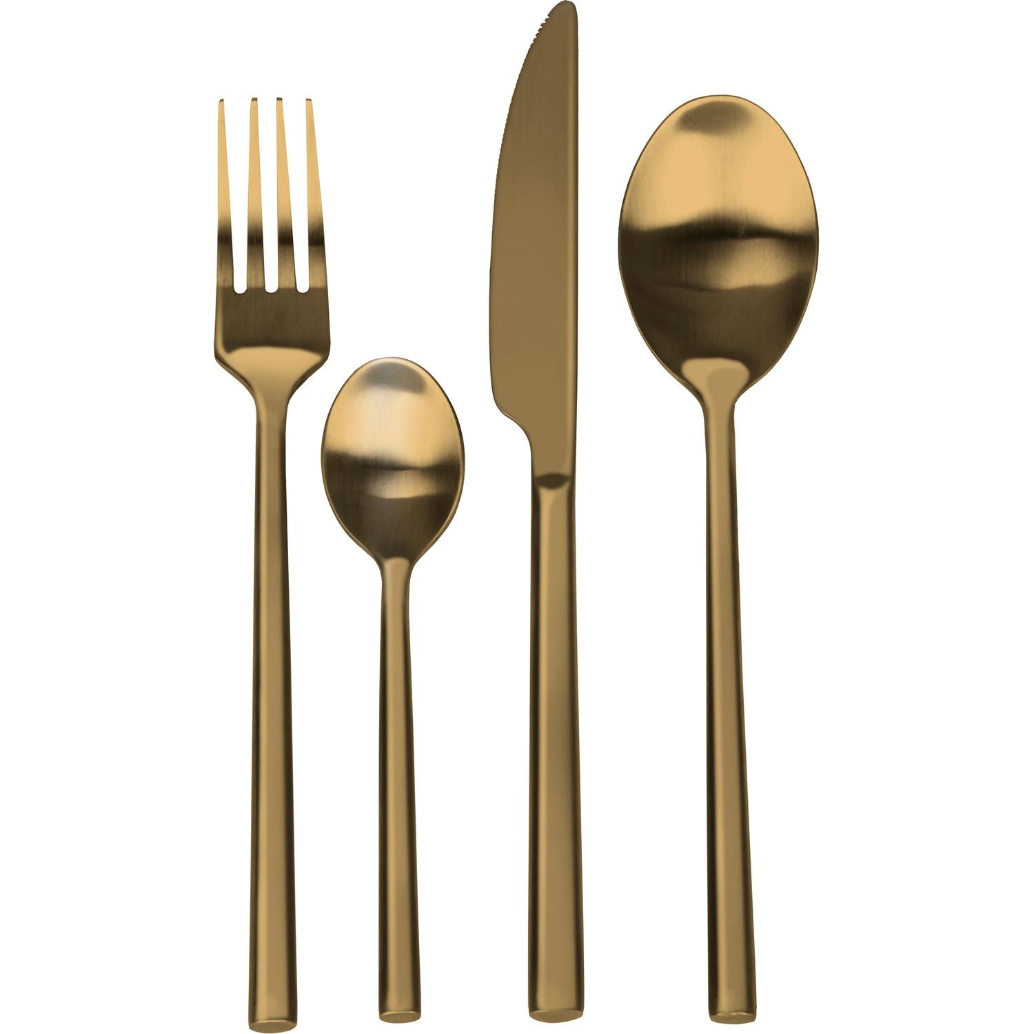 GUSTO CASA - Servizio posate in acciaio inox Oro Satinato 24 pezzi Dakotah Satin Gold