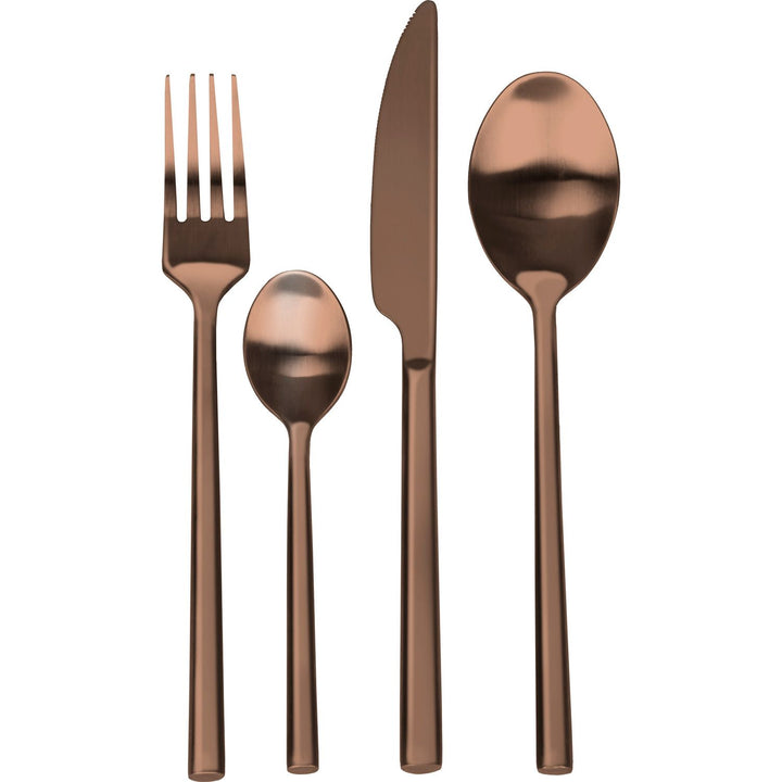GUSTO CASA - Servizio posate in acciaio inox Bronzo Satinato 24 pezzi Dakotah Satin Bronze