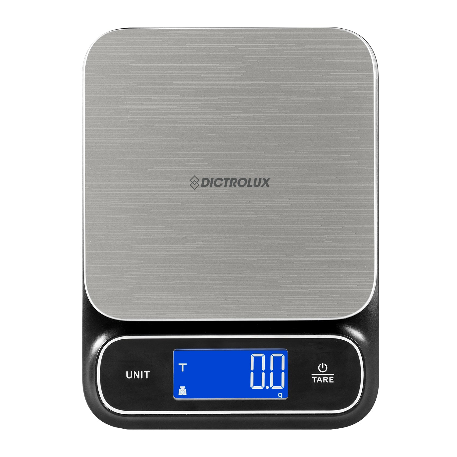 DICTROLUX - Bilancia Digitale da Cucina 5 Kg in Acciaio Inox con Display LCD