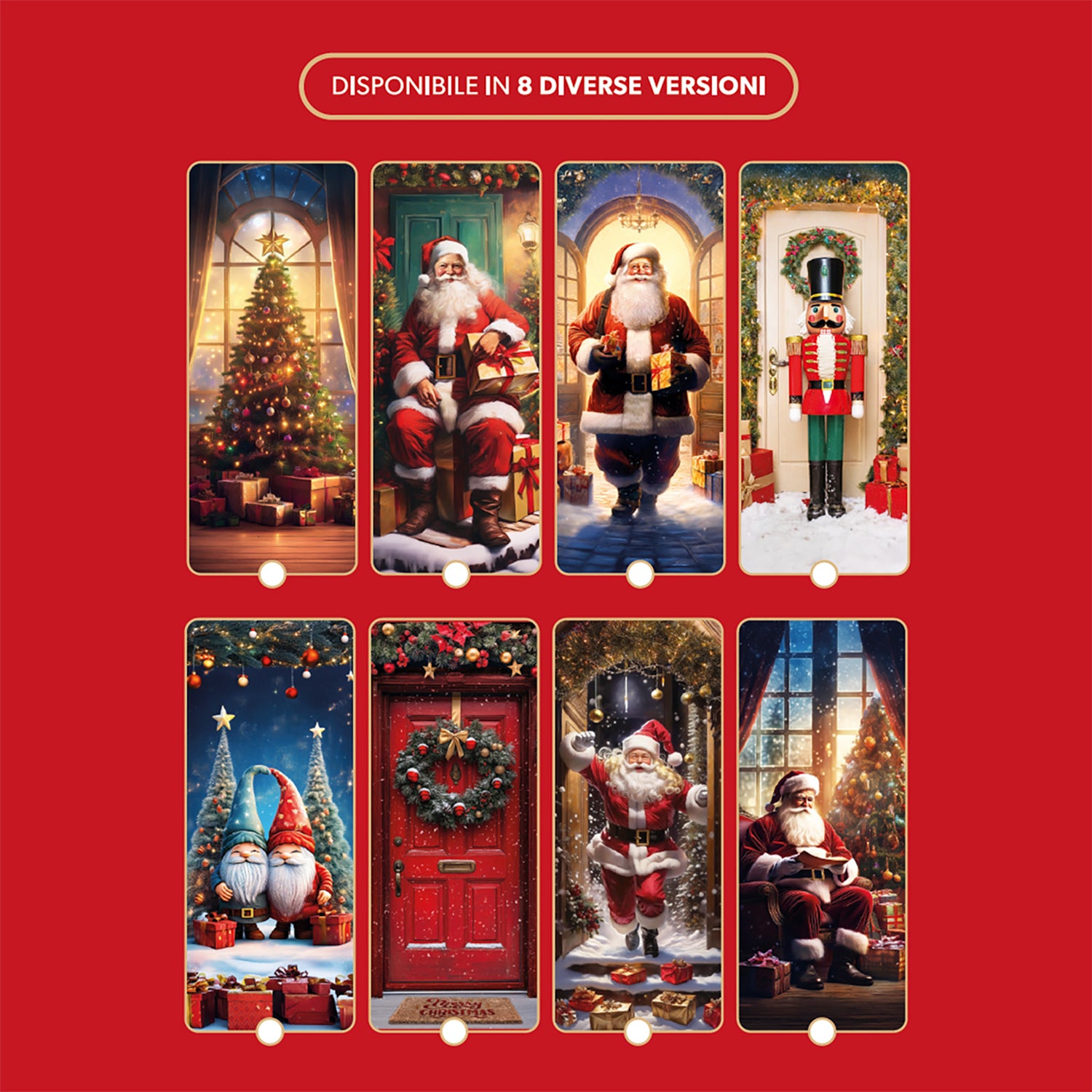 VESTIAMO CASA GRAN NATALE - Copriporta Natalizio Bielastico in Stampa Digitale h220x90 cm