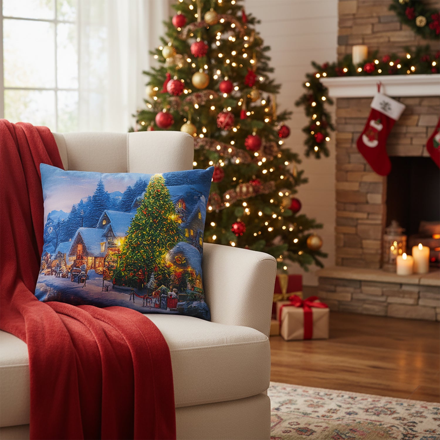 VESTIAMO CASA GRAN NATALE - Cuscino Natalizio Luminoso 43x43 cm