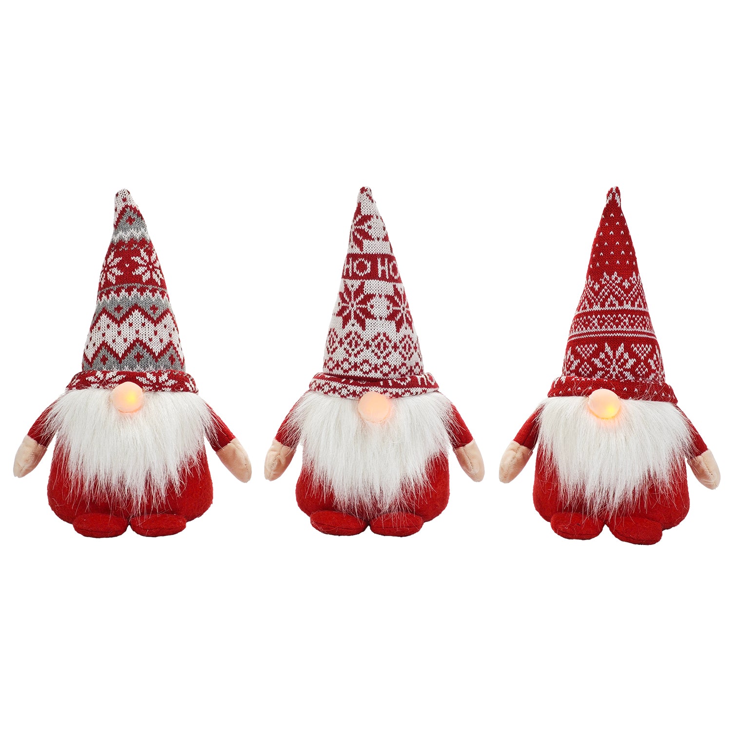 VESTIAMO CASA GRAN NATALE - Fermaporta Gnomo Luminoso Musicale Natalizio h32 cm